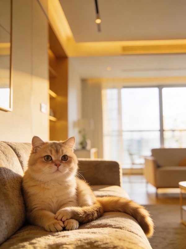 Lifestyle cat on sofa